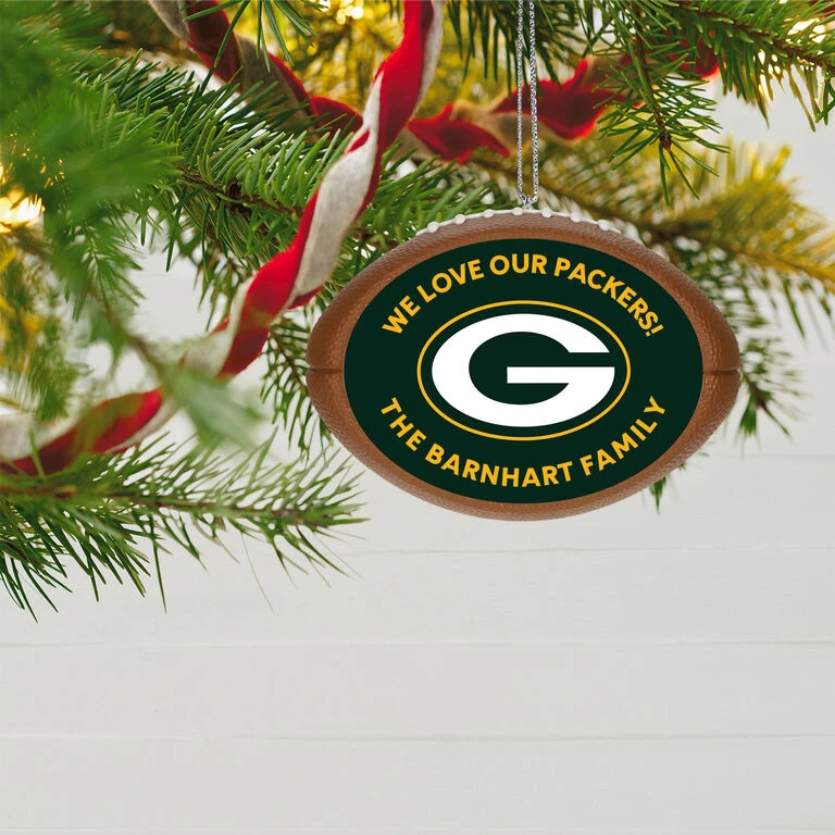 Hallmark NFL Football Green Bay Packers Text Personalized Ornament 2 Hallmark NFL Football Green Bay Packers Text Personalized Ornament - Image 2