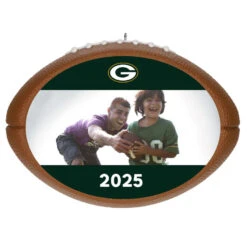 Hallmark NFL Football Green Bay Packers Text And Photo Personalized Ornament