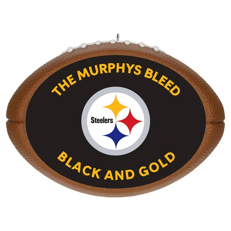 Hallmark NFL Football Pittsburgh Steelers Text Personalized Ornament 1 Hallmark NFL Football Pittsburgh Steelers Text Personalized Ornament