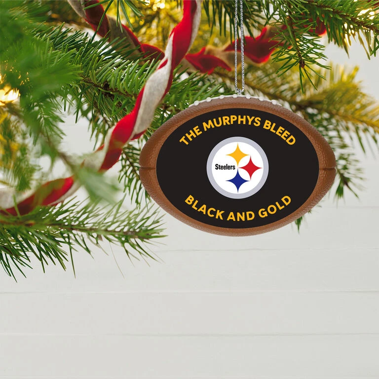 Hallmark NFL Football Pittsburgh Steelers Text Personalized Ornament 2 Hallmark NFL Football Pittsburgh Steelers Text Personalized Ornament - Image 2