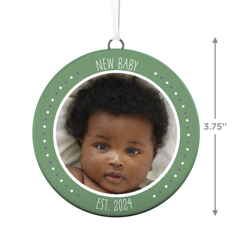 Hallmark New Baby Personalized Text And Photo Ceramic Ornament 3 Hallmark New Baby Personalized Text And Photo Ceramic Ornament - Image 3