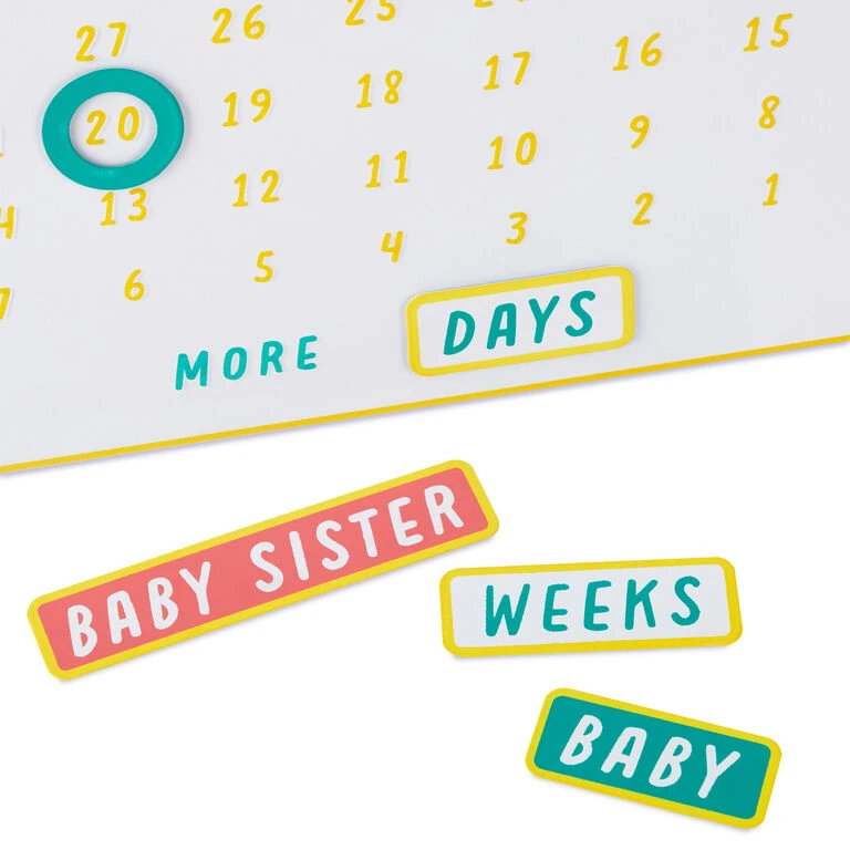 Hallmark So Excited To Meet You Magnetic Baby Countdown Board 3 Hallmark So Excited To Meet You Magnetic Baby Countdown Board - Image 3