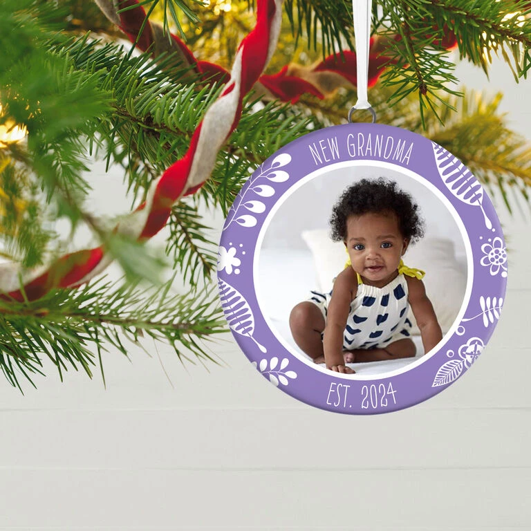 Hallmark New Grandma Personalized Text And Photo Ceramic Ornament 2 Hallmark New Grandma Personalized Text And Photo Ceramic Ornament - Image 2