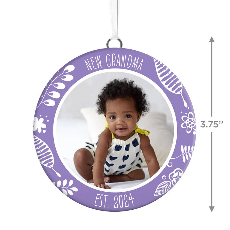 Hallmark New Grandma Personalized Text And Photo Ceramic Ornament 3 Hallmark New Grandma Personalized Text And Photo Ceramic Ornament - Image 3