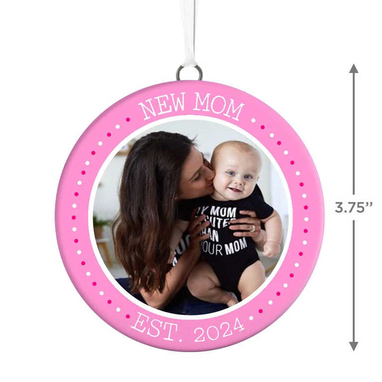 Hallmark New Mom Personalized Text And Photo Ceramic Ornament 3 Hallmark New Mom Personalized Text And Photo Ceramic Ornament - Image 3
