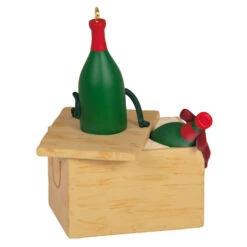 Hallmark A Case Of Christmas Cheer Ornament -Hallmark None for Santa Wine Crate Keepsake Ornament 1799QGO2869 06