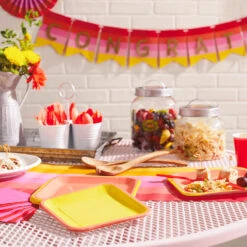 Hallmark Color Pop 96-Piece Tableware Basics Party Kit, Orange And Yellow 5 Hallmark Color Pop 96-Piece Tableware Basics Party Kit, Orange And Yellow -Hallmark Orange and Yellow Party in a Box Party Supplies 5CLP1001 03