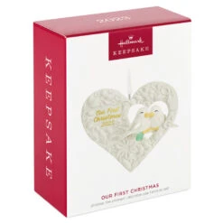 Hallmark Our First Christmas Birds In Heart 2023 Porcelain Ornament 9 Hallmark Our First Christmas Birds In Heart 2023 Porcelain Ornament -Hallmark Our 1st Christmas Birds in Heart Keepsake Ornament 2299QGO2877 04