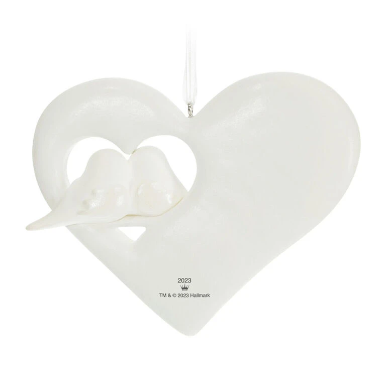 Hallmark Our First Christmas Birds In Heart 2023 Porcelain Ornament 6 Hallmark Our First Christmas Birds In Heart 2023 Porcelain Ornament - Image 6