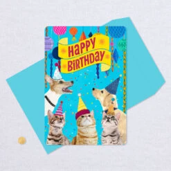 Hallmark 16" Party Cats And Dogs Jumbo Birthday Card From All 12 Hallmark 16" Party Cats And Dogs Jumbo Birthday Card From All -Hallmark Party Cats Dogs Birthday Card From Us 1299CBG3004 05