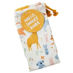 Hallmark 28" Pastel Animals Large Fabric Gift Bag With Tag -Hallmark Pastel Animals Fabric Gift Sack With Tag 1499EGB7167 06