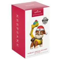 Hallmark Paw Patrol™ Rubble's Special Delivery Ornament -Hallmark Paw Patrol Rubble Keepsake Ornament 1899QXI7349 04