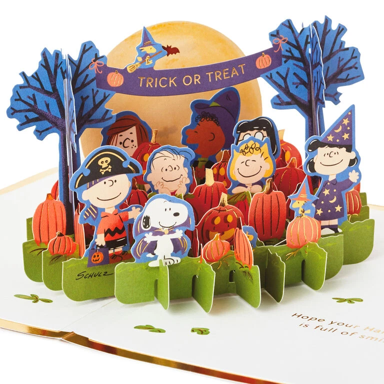 Hallmark Peanuts® Trick Or Treat 3D Pop-Up Halloween Card 1 Hallmark Peanuts® Trick Or Treat 3D Pop-Up Halloween Card