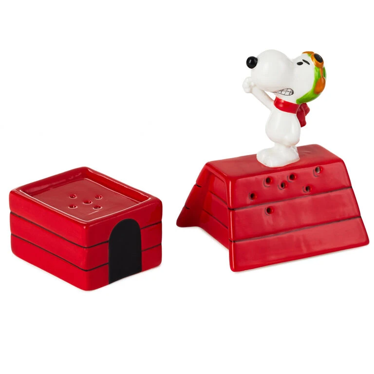 Hallmark Peanuts® Flying Ace Snoopy Stacked Salt And Pepper Shakers, Set Of 2 2 Hallmark Peanuts® Flying Ace Snoopy Stacked Salt And Pepper Shakers, Set Of 2 - Image 2