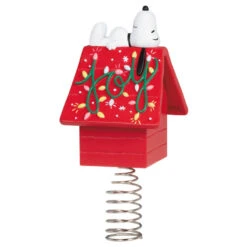 Hallmark Mini The Peanuts® Gang Snoopy Christmas Tree Topper And Tree Skirt, Set Of 2 -Hallmark Peanuts Snoopy Mini Keepsake Tree Skirt and Topper 2599QSB6249 07