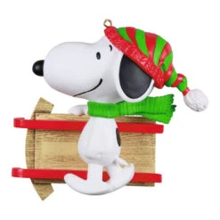 Hallmark Peanuts® Sledding With Snoopy Personalized Ornament 11 Hallmark Peanuts® Sledding With Snoopy Personalized Ornament -Hallmark Peanuts Snoopy With Sled Personalized Keepsake Ornament 2499QHE2002B1 06