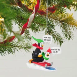 New Arrival -Hallmark Penguins Sledding Keepsake Ornament 2099QGO2867 02