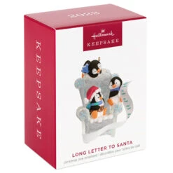 Hallmark Long Letter To Santa Penguin Ornament -Hallmark Penguins in Ice Chair Keepsake Ornament 1899QGO2959 04