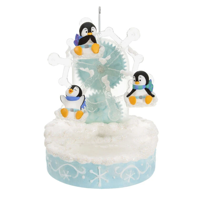 Hallmark Playful Penguins On Ferris Wheel Musical Ornament With Light And Motion 1 Hallmark Playful Penguins On Ferris Wheel Musical Ornament With Light And Motion