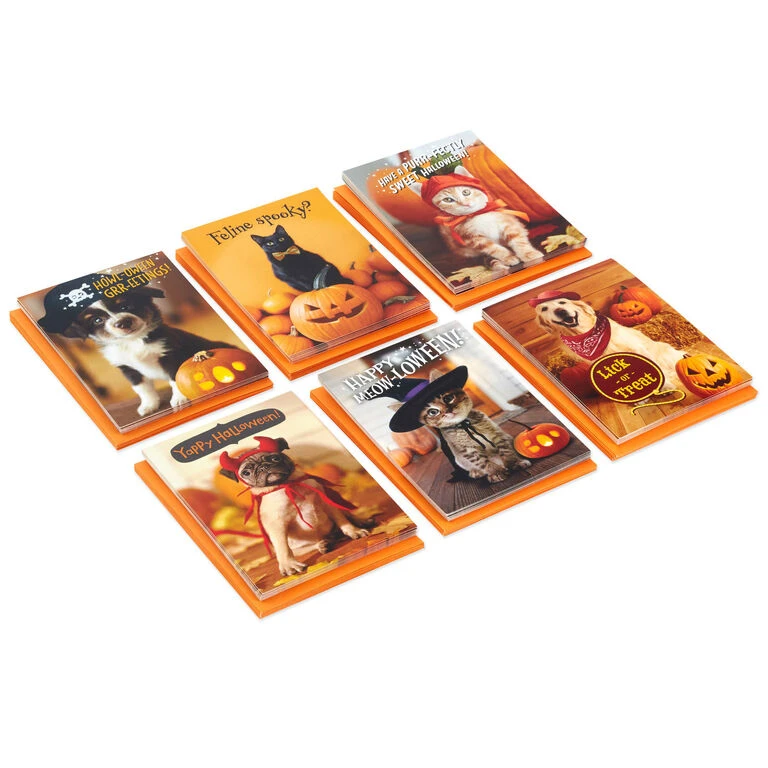 Hallmark Pet Puns Boxed Halloween Cards Assortment, Pack Of 48 1 Hallmark Pet Puns Boxed Halloween Cards Assortment, Pack Of 48
