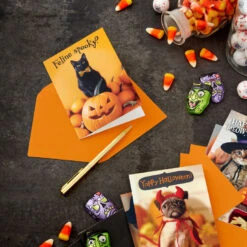 Hallmark Pet Puns Boxed Halloween Cards Assortment, Pack Of 48 11 Hallmark Pet Puns Boxed Halloween Cards Assortment, Pack Of 48 -Hallmark Pet Puns Boxed Halloween Cards Assortment 5ELT1013 06