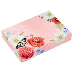 Hallmark Pink Floral Stationery Set And Desk Organizer Box 10 Hallmark Pink Floral Stationery Set And Desk Organizer Box -Hallmark Pink Floral Stationery Set and Note Cards in Box 5STZ1186 05