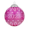 Hallmark Christmas Commemorative 2023 Glass Ball Ornament