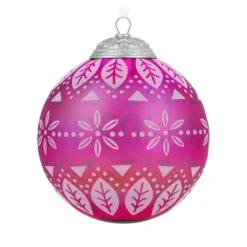 Hallmark Christmas Commemorative 2023 Glass Ball Ornament -Hallmark Pink Glass Ball 2023 Keepsake Ornament 2299QXR8127 06