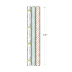 Hallmark Pink And Mint Assorted 3-Pack Christmas Wrapping Paper, 120 Sq. Ft. 13 Hallmark Pink And Mint Assorted 3-Pack Christmas Wrapping Paper, 120 Sq. Ft. -Hallmark Pink and Mint Christmas Wrapping Paper Assortment 5JXW1083 07