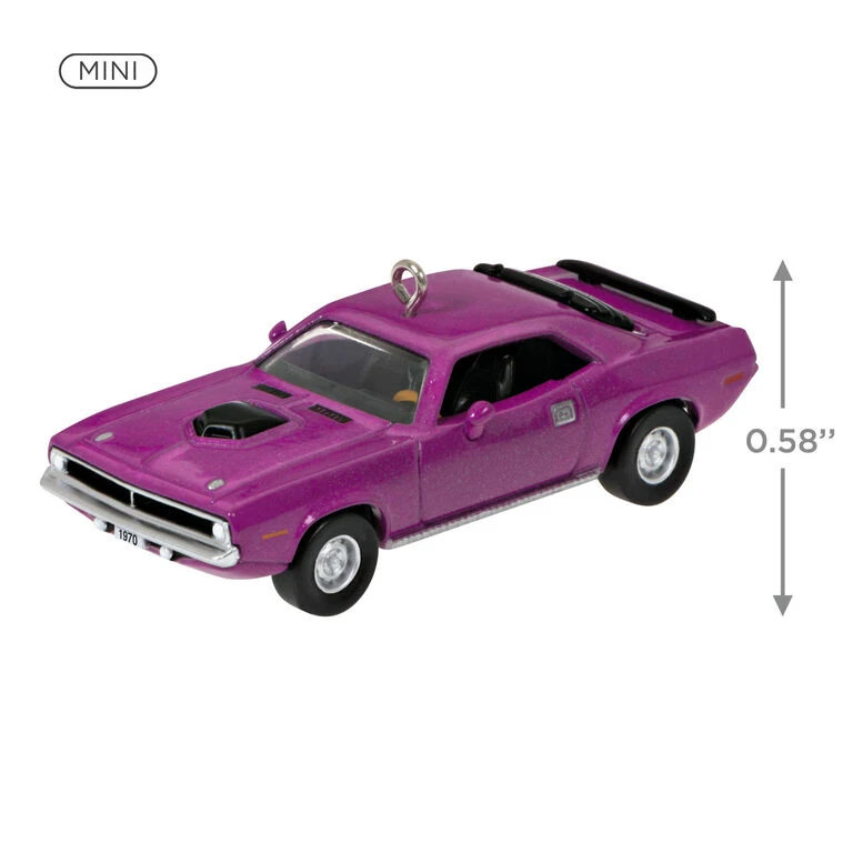 Hallmark Mini Lil' Classic Cars 1970 Plymouth Hemi® 'Cuda 2023 Metal Ornament, 0.58" 3 Hallmark Mini Lil' Classic Cars 1970 Plymouth Hemi® 'Cuda 2023 Metal Ornament, 0.58" - Image 3
