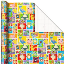 Hallmark Assorted Pokémon Wrapping Paper 3-Pack, 60 Sq. Ft. -Hallmark Pokmon Wrapping Paper for Kids Birthdays 5EWR2645 05
