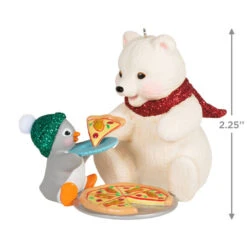 Hallmark Snowball And Tuxedo Sharing A Slice Ornament 8 Hallmark Snowball And Tuxedo Sharing A Slice Ornament -Hallmark Polar Bear and Penguin Keepsake Ornament 1799QXR8049 03