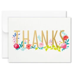 Hallmark Pretty Floral Assorted Blank Thank-You Notes, Box Of 24 12 Hallmark Pretty Floral Assorted Blank Thank-You Notes, Box Of 24 -Hallmark Pretty Floral Assorted Blank ThankYou Notes in Box 1499TYN2424 03