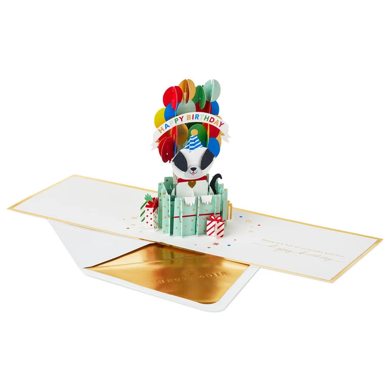 Hallmark It's Your Day Puppy In Present 3D Pop-Up Birthday Card 2 Hallmark It's Your Day Puppy In Present 3D Pop-Up Birthday Card - Image 2