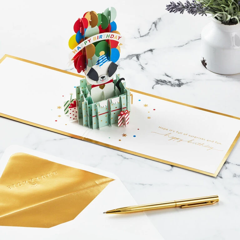 Hallmark It's Your Day Puppy In Present 3D Pop-Up Birthday Card 6 Hallmark It's Your Day Puppy In Present 3D Pop-Up Birthday Card - Image 6