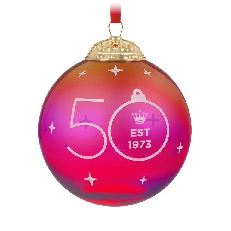 Hallmark Keepsake Ornament 50th Anniversary Christmas Commemorative Special Edition Glass And Metal Ornament 1 Hallmark Keepsake Ornament 50th Anniversary Christmas Commemorative Special Edition Glass And Metal Ornament