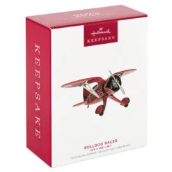 Hallmark Sky's The Limit Bulldog Racer Ornament 9 Hallmark Sky's The Limit Bulldog Racer Ornament -Hallmark Red Black White Airplane Keepsake Ornament 1999QXR8169 04