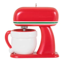 Hallmark Magical Mixer Ornament -Hallmark Red Stand Mixer With Santa Bowl Keepsake Ornament 1699QGO2909 06