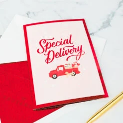 Hallmark Special Delivery 3D Pop-Up Valentine's Day Card 16 Hallmark Special Delivery 3D Pop-Up Valentine's Day Card -Hallmark Red Truck With Flowers 3D PopUp Valentines Day Card 1299IAV6066 07