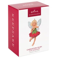 Hallmark Fairy Messengers Carnation Fairy Ornament -Hallmark Red and Green Fairy Keepsake Ornament 1499QXR8007 04