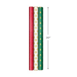 Hallmark Christmas Gift Wrap Kit With Wrapping Paper, Bows, Ribbons And Tags 14 Hallmark Christmas Gift Wrap Kit With Wrapping Paper, Bows, Ribbons And Tags -Hallmark RedWhiteGreen 3Roll Holiday Wrapping Paper Set 5JXW1200 07