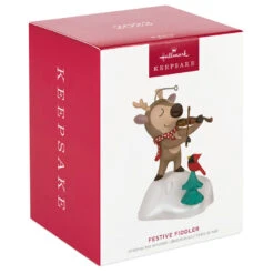 Hallmark Festive Fiddler Musical Ornament 9 Hallmark Festive Fiddler Musical Ornament -Hallmark Reindeer Playing Violin Musical Keepsake Ornament 2199QGO2937 04