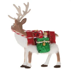Hallmark Father Christmas's Reindeer Ornament 11 Hallmark Father Christmas's Reindeer Ornament -Hallmark Reindeer With Toy Sack Keepsake Ornament 2199QXE3287 06