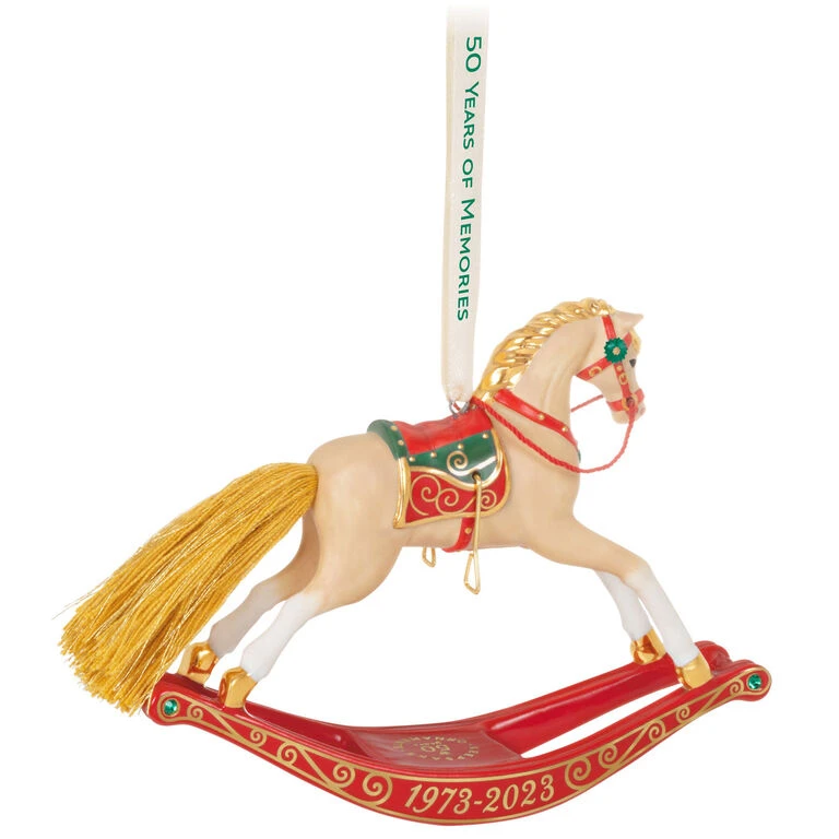 Hallmark 50 Years Of Memories Rocking Horse Special Edition Porcelain Ornament 6 Hallmark 50 Years Of Memories Rocking Horse Special Edition Porcelain Ornament - Image 6