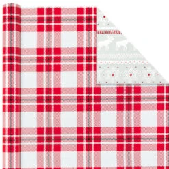 Hallmark Rustic Winter 3-Pack Reversible Metallic Christmas Wrapping Paper, 120 Sq. Ft. -Hallmark Rustic Winter Reversible Christmas Wrapping Paper 5JXW1034 05