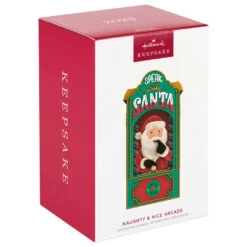 Hallmark Naughty & Nice Arcade Ornament With Light And Sound 9 Hallmark Naughty & Nice Arcade Ornament With Light And Sound -Hallmark Santa Arcade Carnival Game Keepsake Ornament 3499QGO2667 04