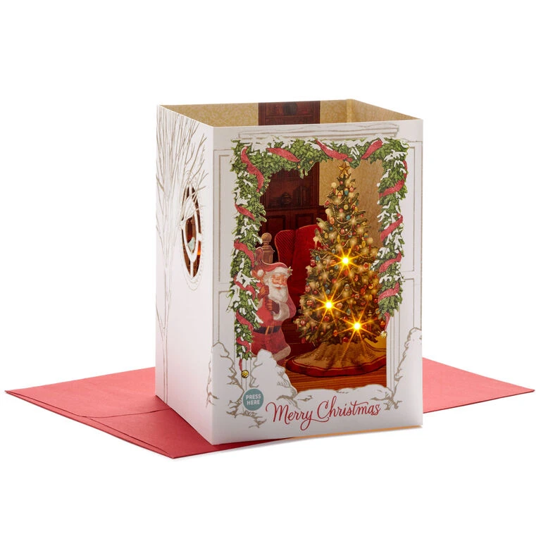 Hallmark Spirit Of Christmas Musical 3D Pop-Up Christmas Card With Light 1 Hallmark Spirit Of Christmas Musical 3D Pop-Up Christmas Card With Light