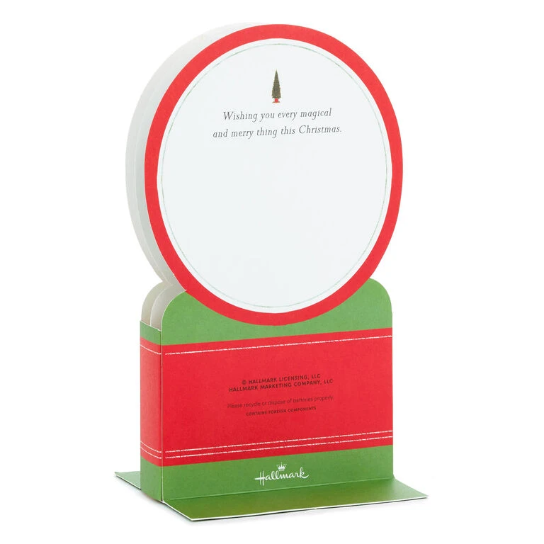 Hallmark Santa's Sleigh Snow Globe Musical 3D Pop-Up Christmas Card With Motion 2 Hallmark Santa's Sleigh Snow Globe Musical 3D Pop-Up Christmas Card With Motion - Image 2