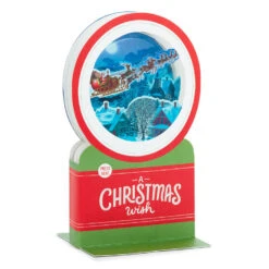 Hallmark Santa's Sleigh Snow Globe Musical 3D Pop-Up Christmas Card With Motion 11 Hallmark Santa's Sleigh Snow Globe Musical 3D Pop-Up Christmas Card With Motion -Hallmark Santa Sleigh Snowglobe 3D PopUp Music Motion Christmas Card 1299XOD9985 03