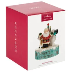 Hallmark Nostalgic Noel Ornament With Sound And Motion 9 Hallmark Nostalgic Noel Ornament With Sound And Motion -Hallmark Santa Snowman Reindeer Spinning Keepsake Ornament 4499QGO2769 04